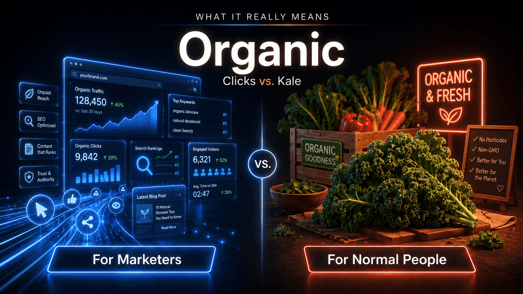 When “Organic” Means Clicks vs. Kale: A Tale of Two Organic